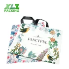 Custom Logo Printing Plastic Material Food / Clothes Carrying Bag No Smell Safety Virgin PE Poly Shopping