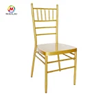 wholesale China cheap sale bulk Iron metal gold chiavari chairs for for wedding party