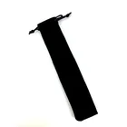Custom Black Velvet Small Long Drawstring Bag Jewelry Gift Pouches