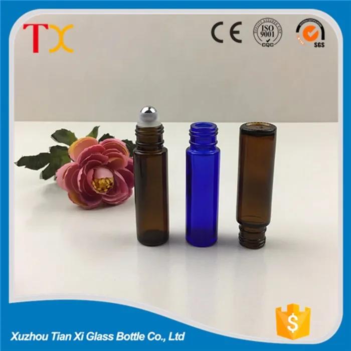 10ml dark steel roll on glass bottle