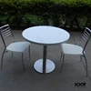 solid surface two seats artificial marble dining tables