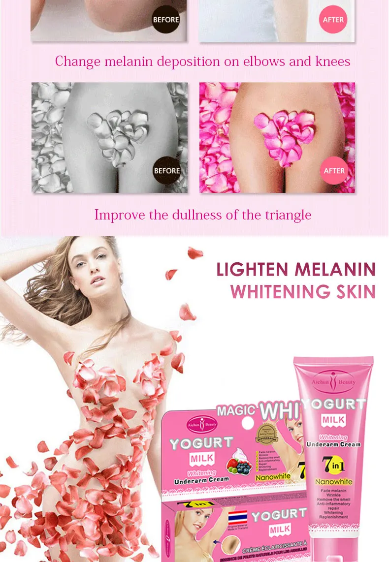 Aichun Beauty No Side Effective Black Armpit Underarm Yogurt Milk Skin Whitening Cream