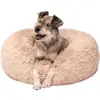 2019 Amazon hot sell OEM wholesale manufacturer luxury soft washable Long Plush Round Kennel Donut Orthopedic pet dog bed