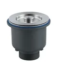 Kitchen sink drain strainer waste basket, drainage Hose Pipe Siphon, screw-lock, overflow tube, stainless steel
