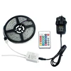 24Key IR Remote +2A UK Plug Power Supply 16.4ft 5M Waterproof 2835 RGB 270 Led Strip Light