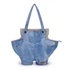 Factory Direct Selling New Personality Trend Denim Jeans single shoulder bag Large Capacity Women Handbags
