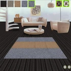 Plain or Jacquard or Stripe PP Exhibition Carpet And Rug Tiles