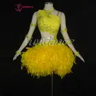 L-1033 China Top Quality Children Girl Wholesale Latin Feather Dance Costume
