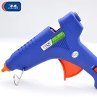 Glue gun sealing wax blue color double temperature hot melt glue gun 60w/100W with 11mm glue sticks adhesive