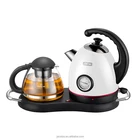Hotel Appliance New Arrival White Electric Tea Kettle Tray Set Cordless 360 Degree Rotational Base Cordless