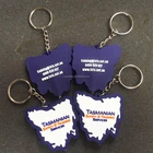 2D custom shaped soft rubber pvc keychains with your logo