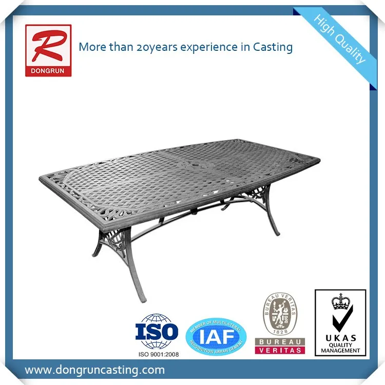 Cast tabletop,cast aluminum outdoor furniture,garden table