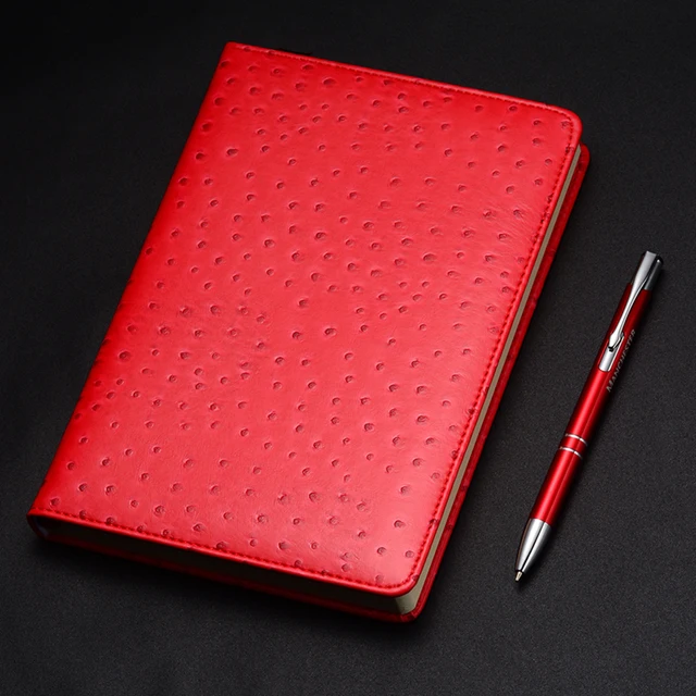 2017 corporate gifts red diary notebook and pen gift set metal