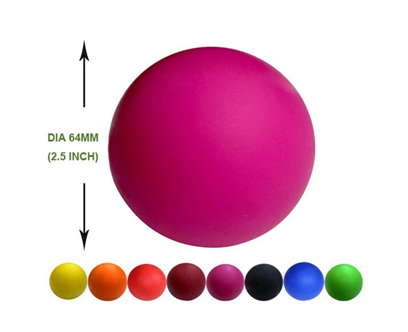 new invention colorful logo engraved lacrosse ball for fitness massage