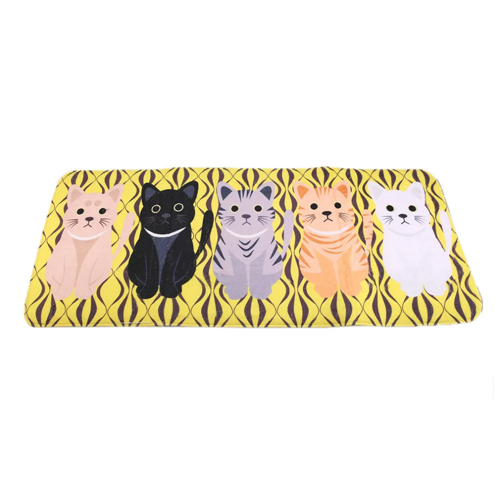 New hot Creative Kawaii Welcome Floor Mats Animal Cat Print Bathroom Kitchen Carpets House Doormats For Living Room Anti Slip