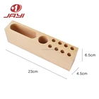 Handmade Stationery Solid Beech Wooden Holder Stand For Pen