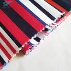 fancy custom design spandex sateen rainbow stripe egyptian cotton shirting fabric