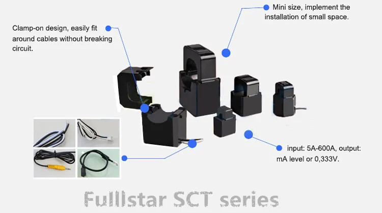 Locking snap current transformers Split-Core Current Sensor