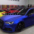 ICE Blue Matte Chrome Vinyl wrap For Car Wrap Covering metallic foil with air bubble free Size 1.52x/20m 5x67ft
