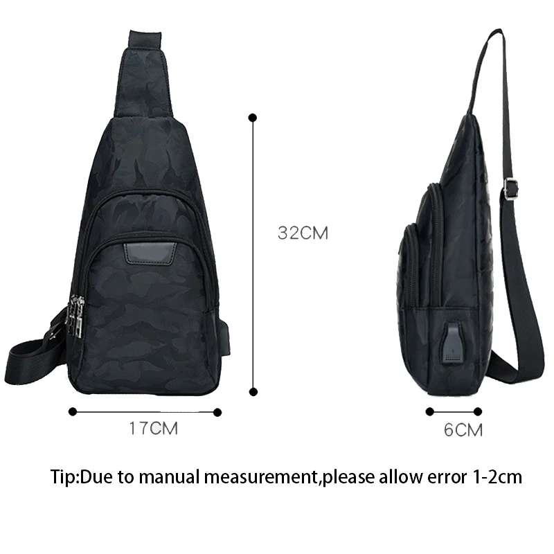 Anti Theft Backpack Men USB Rechargeable Polyester Chest Bag Casual Boy Single Shoulder Teenager Bags Sac A Dos Homme BP0207 (8)