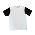 wholesale blank white black two-tone plain color t shirt