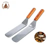 Eco-Friendly baking tools a wooden handle scraper cake shovel stainless steel cooking baking pizza shovel Stainless steel shovel