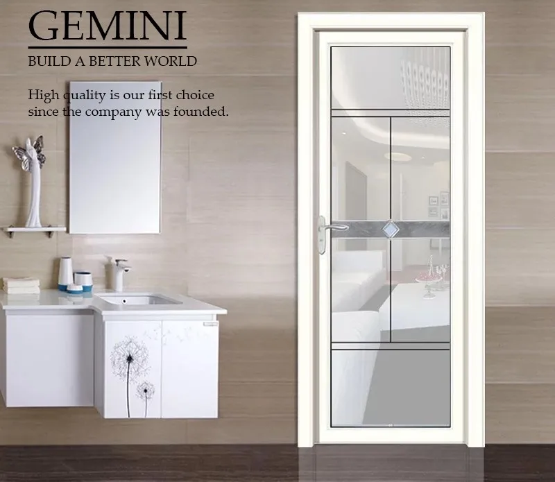 Latest modern new aluminum kitchen bathroom door philippines for sale JINHUA GEMINI TRADING CO., LTD