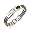 Casual Full Steel Man Bangles Fashion Three Layers Stainless Steel Cross Design Men Jewelry Gift Charm Accessories GH785