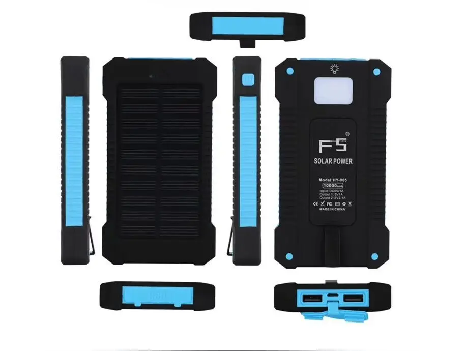 Promotional 10000mah Solar Mobile Charger Power Bank with Customized Logo Outdoor Power Supply - ANKUX.COM
