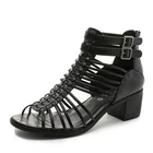 Woman Sandals Genuine Leather Open Toe Sexy Zipper Thin High Heel Woman Shoes