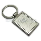 Design own logo metal key chain shiny silver plated car keychain