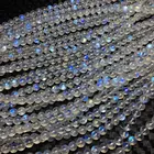 Blue Blue Natural Blue Moonstone Beads Rainbow Moonstone