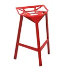 Modern stackable outdoor chair one aluminum 3 leg bar stool counter chair