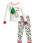 New style kids christmas outfit girls pajamas clothing set