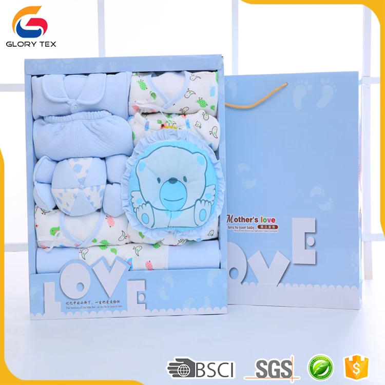 newborn baby boy clothing with gift box package