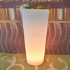 professional manufacturer remote control rgb color changing illuminated lighted tall led solar flowerpot