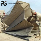 Hesco Flood Control Barrier Sand Filled Gabion Wall With Geotextile