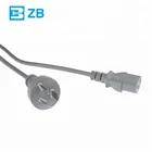 Black Australian Standard with IEC 320 C5 C7 C13 power cord 2 prong australian power cable cord