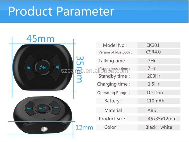 factory hotsale Hands-free rechargeable wireless adapter with microphone for car audio - ANKUX.COM