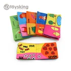 China supplier educational toys peach fabric puppet cloth book Custom