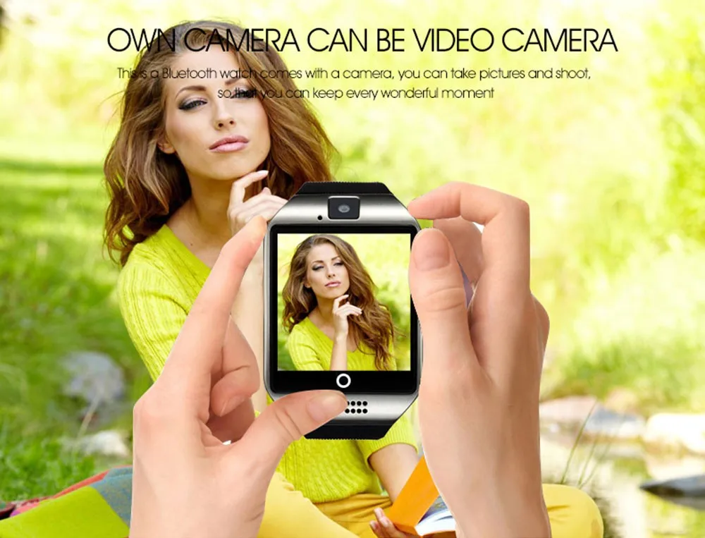 Q18 Smart Watch Phone Bluetooth WristWatch Wrist Smartwatch for HTC LG Huawei Xiaomi Android Smartphone