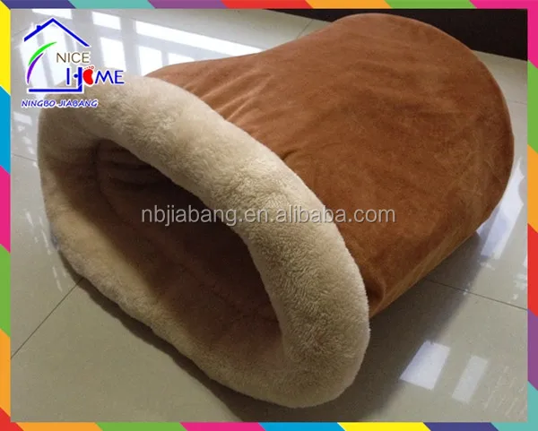 grey brown fleece hamburger dog bed