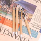 2019 new design recycle customized bamboo ball pen promotional ceo bamboo material pen