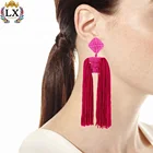 ELX-yy03 Wholesale bohemian earrings tassel dangle earrings exaggerated tassel earrings women