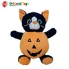 cute soft stuffed plush pumpkin black cat animal halloween party decoration ornament