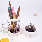 Custom Foldable Plastic Pen Stand Desk Holder