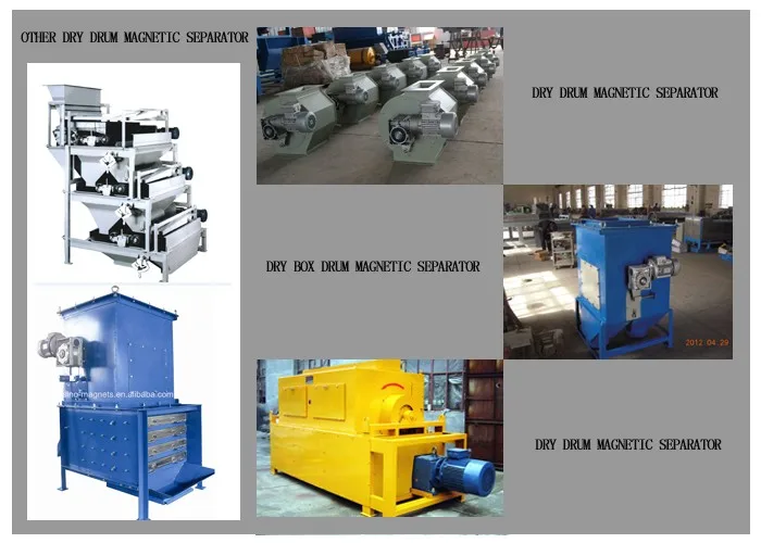 powerful dry type beneficiate iron ore magnetic equipment