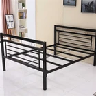 wholesale super black queen size iron tube frame single bed frames easy assembly bunk military metal tube bed