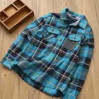 Kids clothing wholesale checked baby child clothes plaid shirt boy