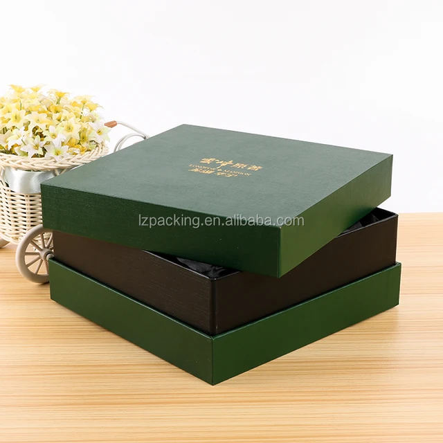 luxury custom golden stamping logo printed cardboard gift box